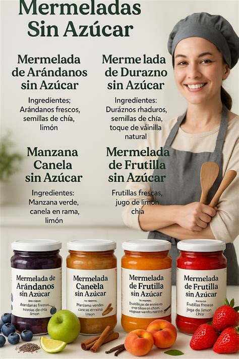 Infografía: Ingredientes clave para espesar mermeladas sin azúcar