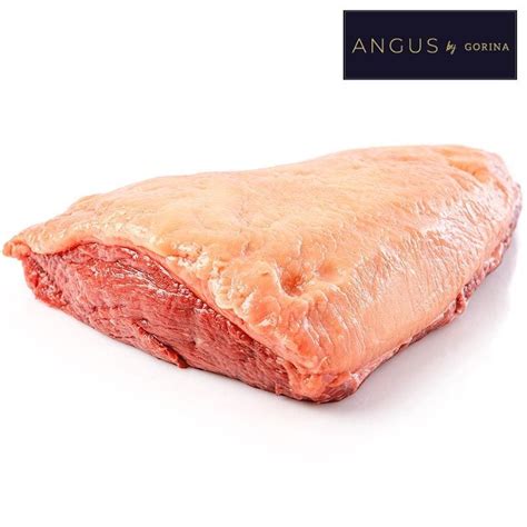 Fotografía de un corte de Picaña/Punta de Ganso listo para la parrilla, mostrando la capa de grasa