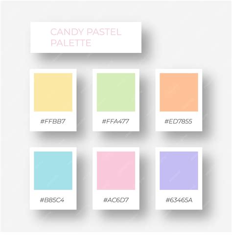 Muestra de una paleta de colores suaves y pastel para decoración de tortas