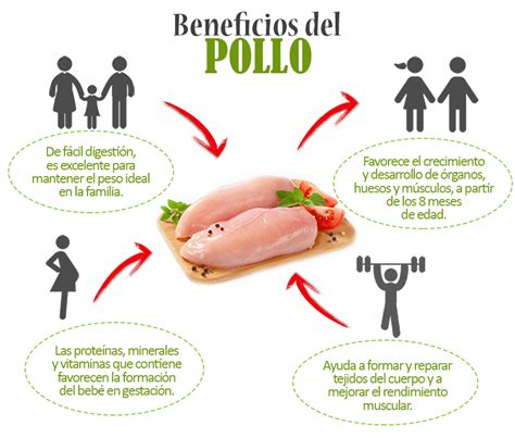 Esquema de las propiedades nutricionales del pollo y sus beneficios