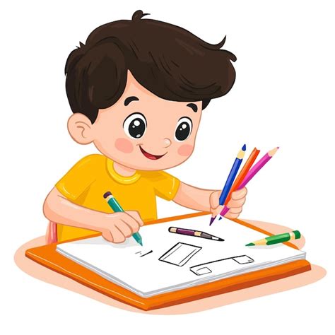 Niño dibujando una forma en la maicena con el dedo índice