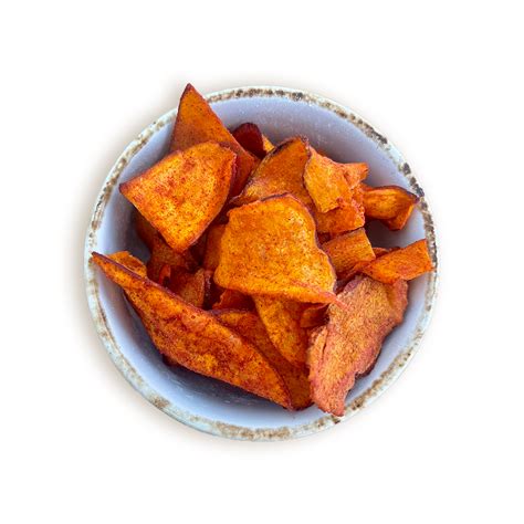 Plato de chips de camote caseros