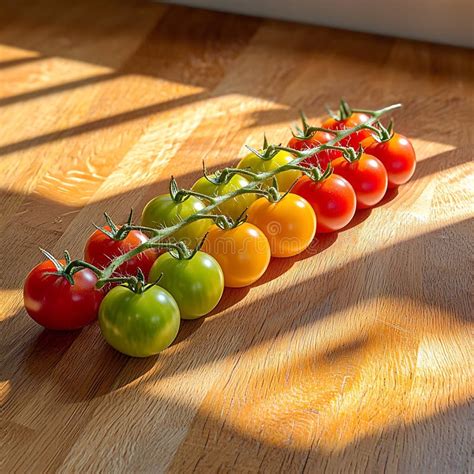 Fotografía de tomates en diferentes etapas de maduración