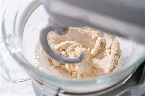 Esquema de amasado de masa de pan dulce en batidora