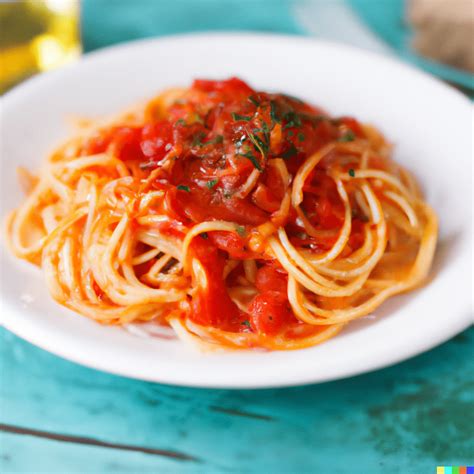 Campo de tomates en Italia con espaguetis y salsa de tomate en primer plano