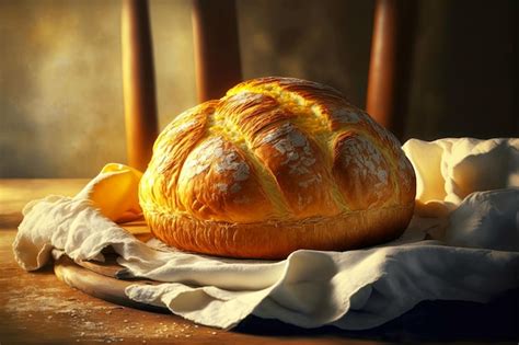 Pan de Pascua horneado, dorado y listo para enfriar