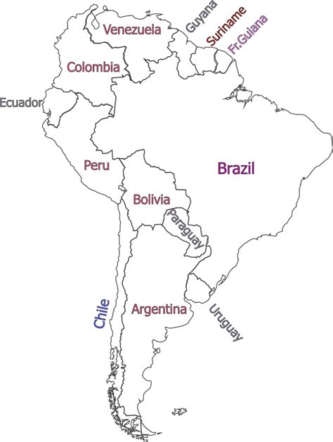 Mapa de Sudamérica con enfoque en Chile y la región del Biobío, destacando Nacimiento.