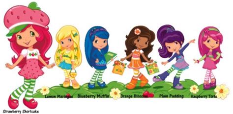 Grupo de amigos de Strawberry Shortcake, incluyendo a Morita