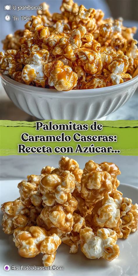 Infografía: Proceso de horneado de palomitas de caramelo con temperatura y tiempos