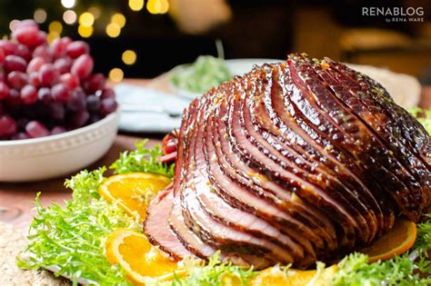 Jamón ahumado glaseado con salsa de naranja y chipotle