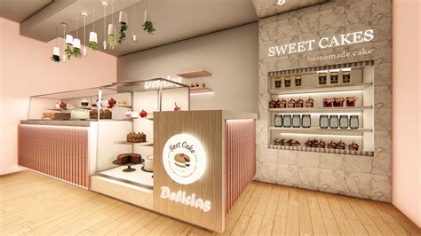 Interior de pastelería en Londres con temática rosa y floral