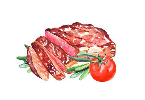 Ilustración de un solomillo de ternera en el horno con una bandeja de agua debajo