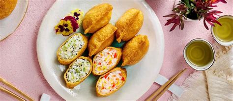 Esquema de Inari Sushi con jengibre picado
