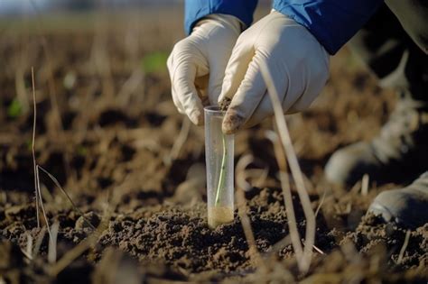Investigador agrícola examinando manzanos en un campo experimental