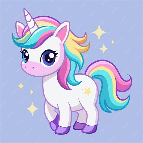 Ilustración de un pastel de unicornio colorido y decorado