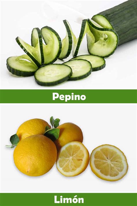 Tabla nutricional o infografía de los beneficios de la piña, pepino y limón