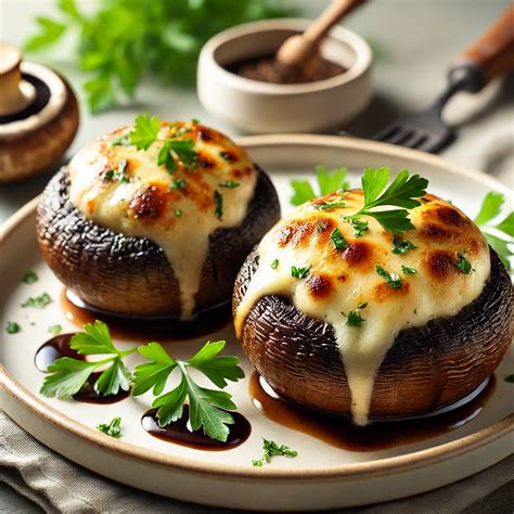Champiñones portobello grandes listos para rellenar