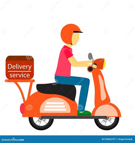 Ilustración de un repartidor de comida con una bolsa de entrega, simbolizando el servicio a domicilio