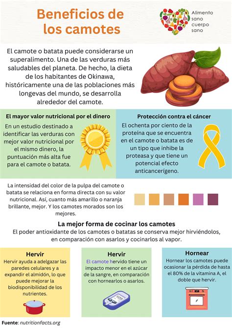 Infografía detallada de los nutrientes del camote