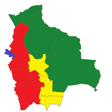 Mapa de Bolivia con las principales regiones y sus variaciones de sopa de maní.