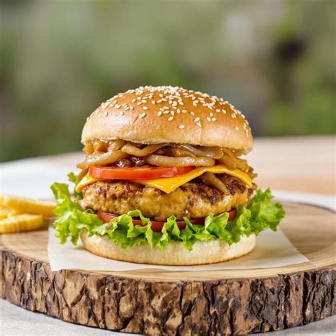 Hamburguesa gourmet con cebolla caramelizada y alioli de ajo