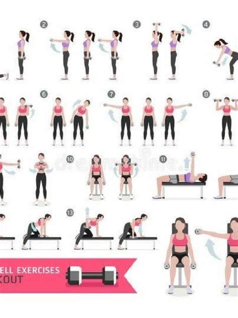 Infografía: Rutina de ejercicios de tonificación pectoral con mancuernas
