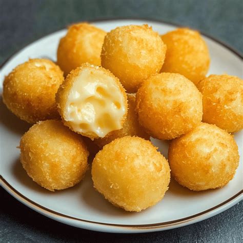 Bolitas de relleno de queso crema congelado sobre papel de hornear