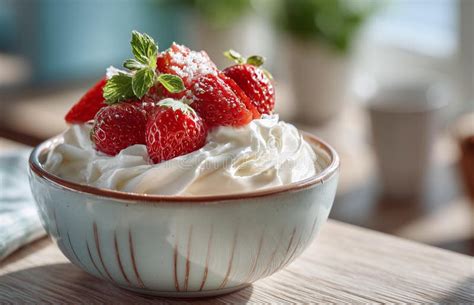 crema de frambuesas batida en un bol