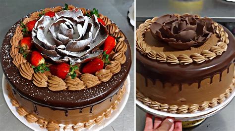 torta de chocolate sin gluten decorada con chocolate derretido y frambuesas frescas