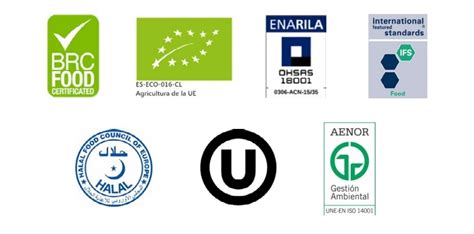 Infografía que detalla los sellos de calidad y certificaciones internacionales de seguridad alimentaria