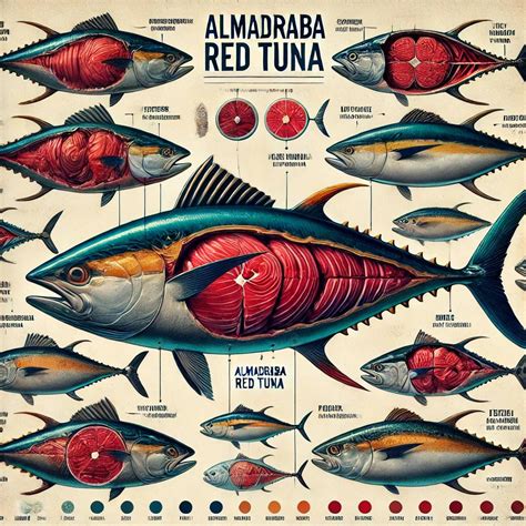 Esquema explicativo sobre la diferencia visual entre el auténtico atún rojo y otras especies similares.