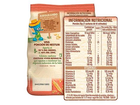 Infografía comparativa de la composición nutricional del Nestum y la harina de trigo tradicional.