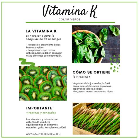 Infografía comparativa de alimentos ricos en vitamina K, destacando fuentes vegetales y fermentadas.