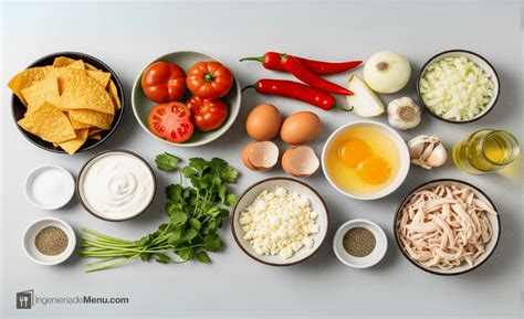 Foto de todos los ingredientes limpios y picados, listos para cocinar
