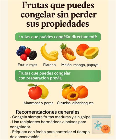 Frutas variadas listas para congelar en bolsas y recipientes
