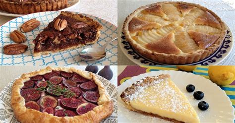 fotografía de diversos postres hechos con masa quebrada, como galletas y tartas