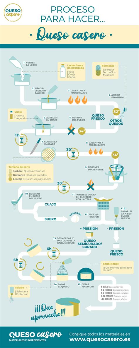 Esquema del proceso de elaboración de queso azul con puntos de inoculación