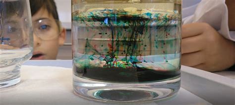 Foto o ilustración del experimento de harina con agua y colorante
