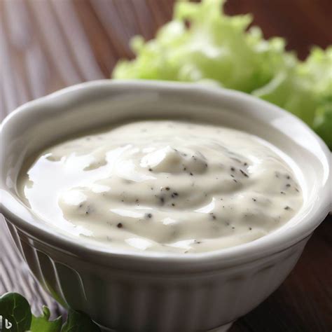 Aderezo Ranch casero en un frasco con hierbas frescas