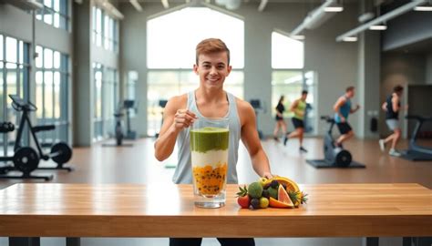 Deportista consumiendo un batido de proteína de suero después de entrenar