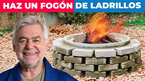 Ilustración del proceso de revestimiento interior de un fogón con ladrillos refractarios
