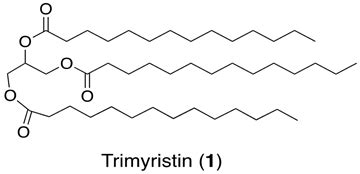 Estructura molecular de la trimiristina