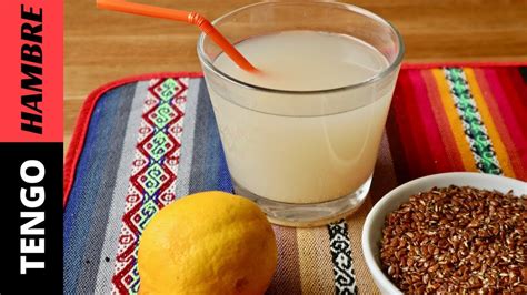 Vaso de agua de linaza con limón