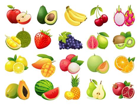 Ilustración de frutas comunes que interfieren con la gelificación (piña, kiwi) y frutas seguras para usar en gelatinas.