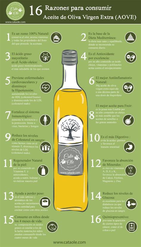 Infografía: Principales beneficios del aceite de oliva virgen extra
