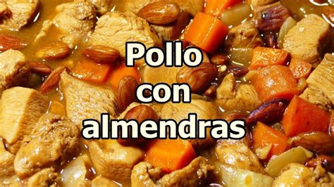 Ingredientes frescos para preparar pollo con almendras