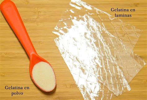 infografía comparativa de gelatina en polvo y en hojas