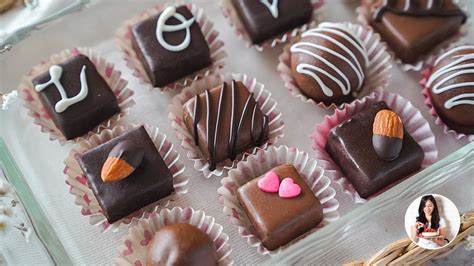 Foto de bombones de chocolate caseros variados
