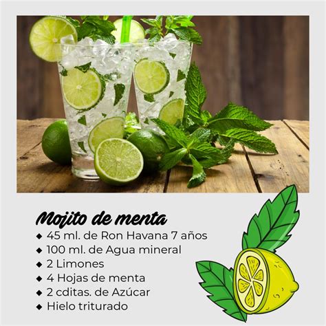 Ingredientes para un Mojito clásico dispuestos en una mesa