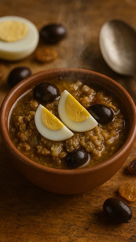 Ingredientes para el pino: carne picada, cebolla, especias, huevo duro, aceitunas y pasas